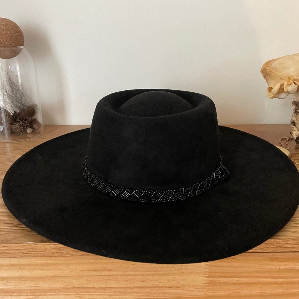 Black Wide Brim Coachella Festival Hat